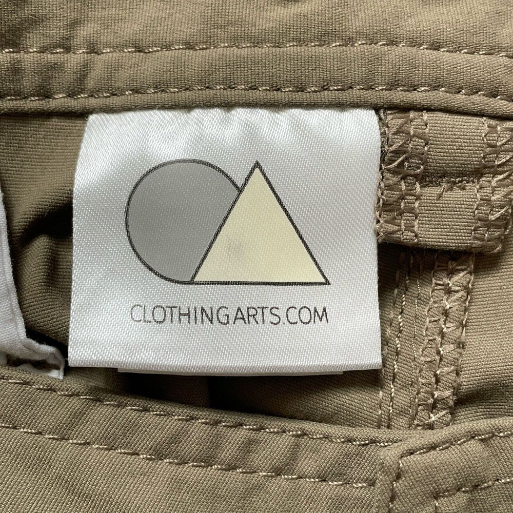 Clothing Arts Pants P Cubed Pick Pocket Proof Brown Cargo Convertible Women's 16 - Picture 10 of 12